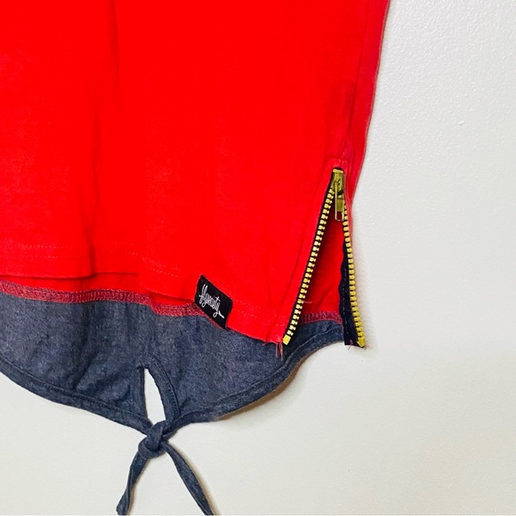 Fly Society Premium Streetwear. Red top.  Loving all the details. - Picture 3 of 12